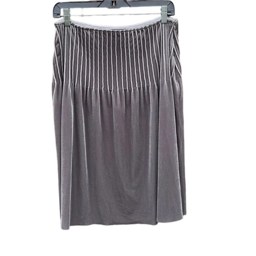 Vintage Grace Elements size 8 velvet grey knee length skirt